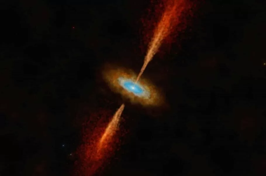 دیسک غول‌پیکر در حال چرخش به‌دور یک ستاره دوردست/ عکس